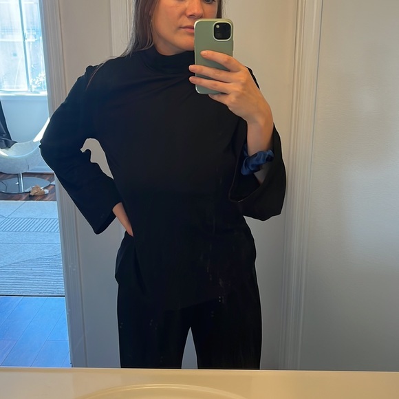 Veiled Collection Black Chenille Top and Bottoms (comes in a set) - Picture 4 of 4